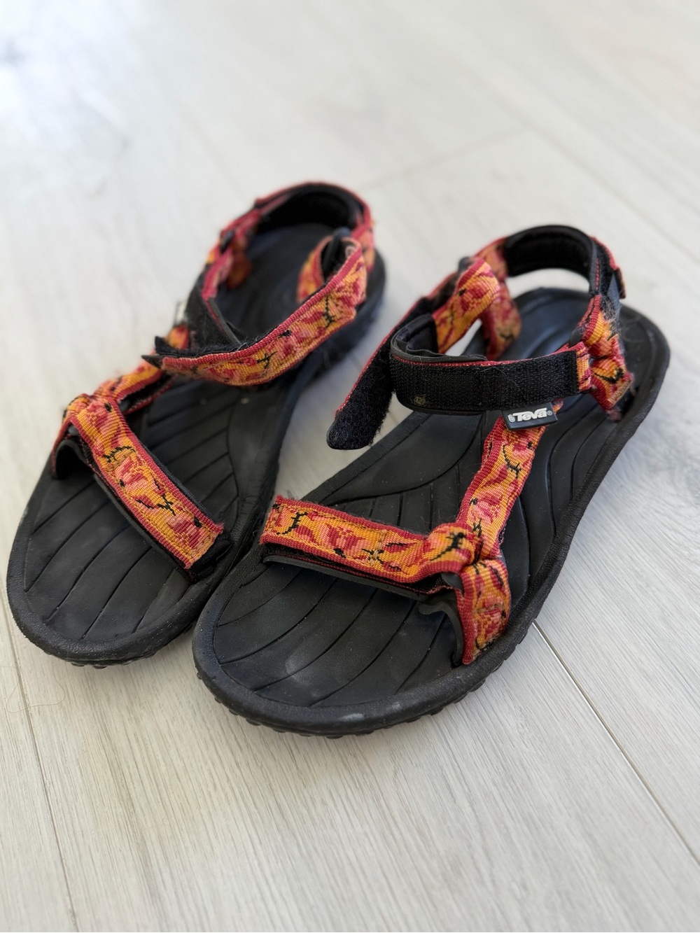 Teva Red Orange Sandals